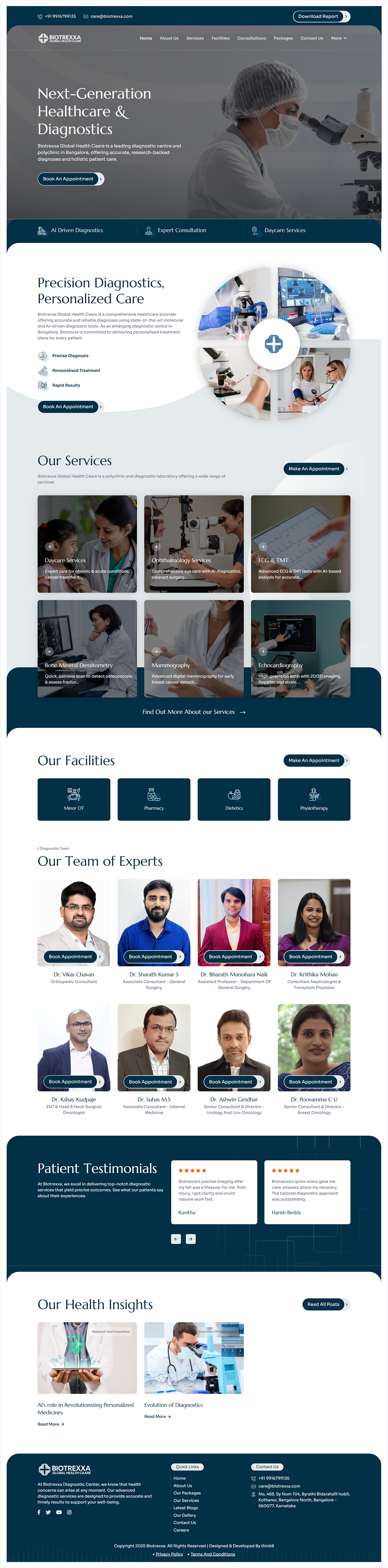 VSH Hospital Website Preview