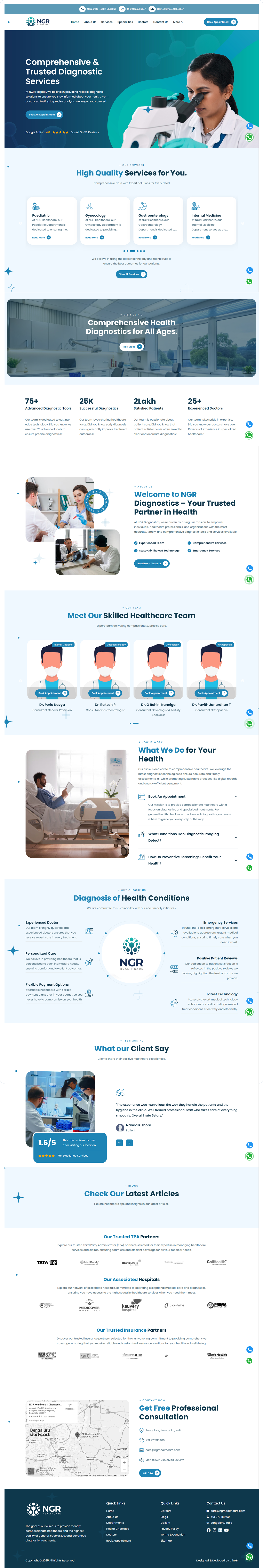 VSH Hospital Website Preview